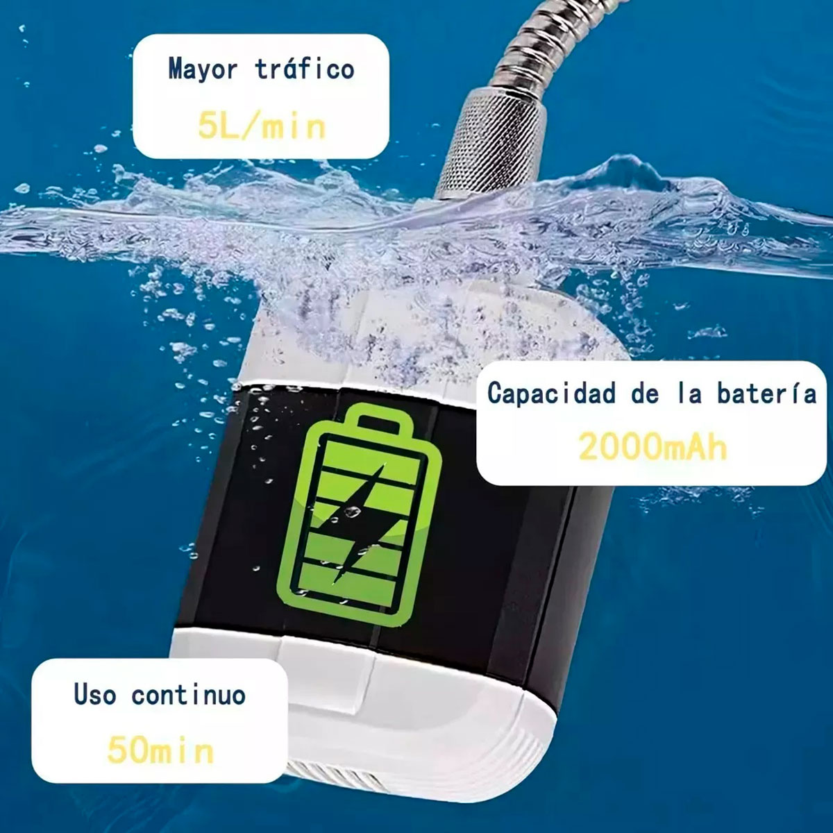 Ducha portatil  para solucionar el racionamiento de agua<br />
